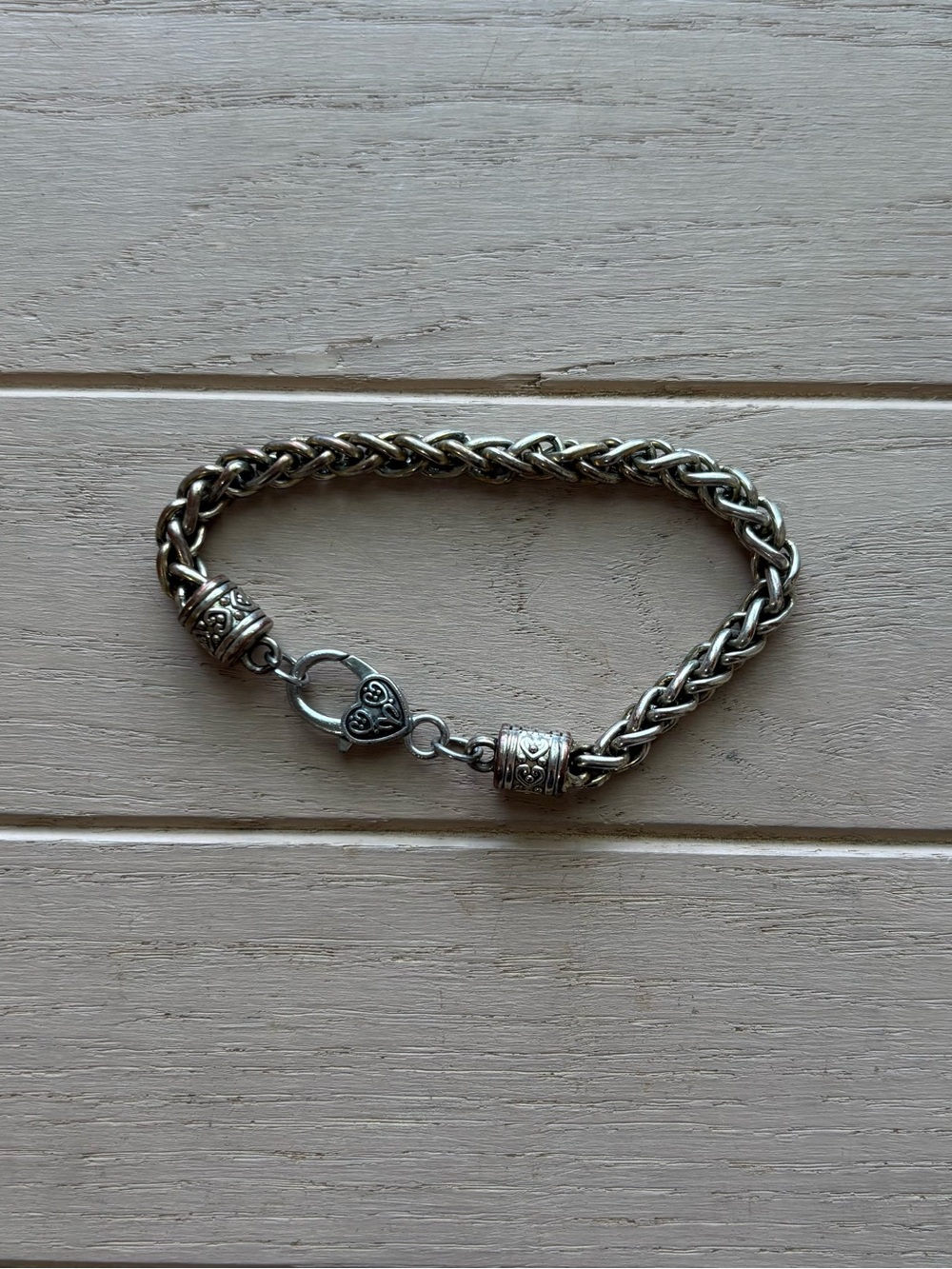 Brighton Boho Romantic Americana Silver/Copper Two Tone Braided Bracelet